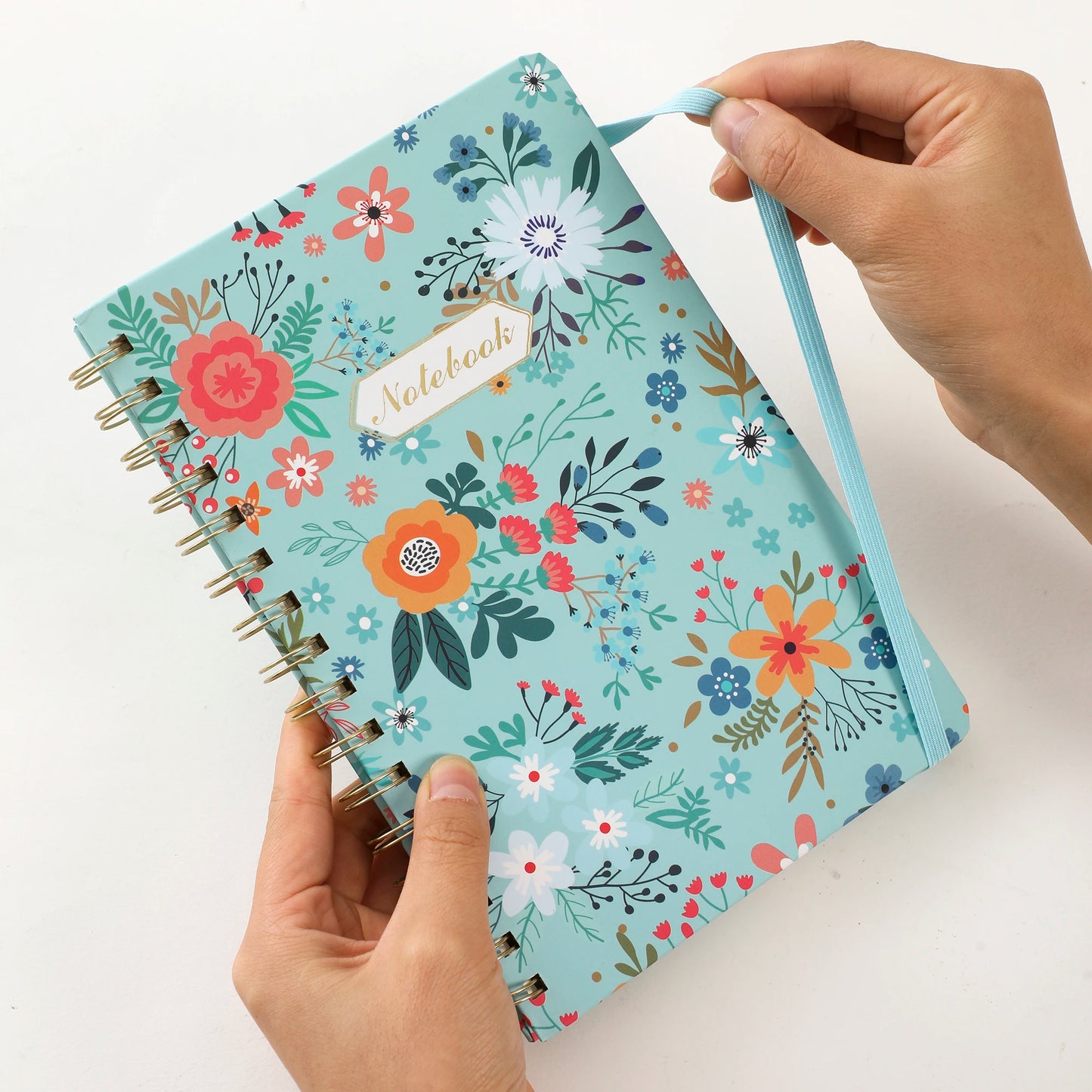 Blue Bloom Hardcover Notebook