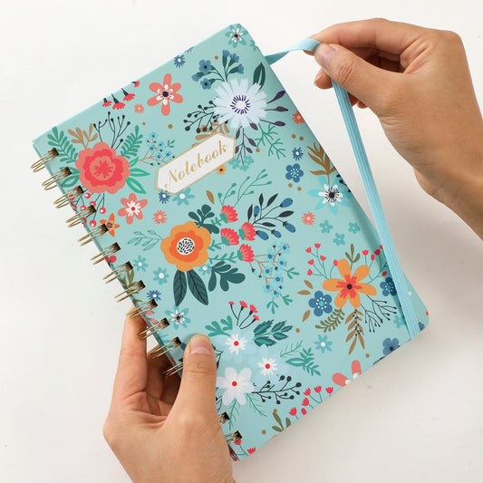 Blue Bloom Hardcover Notebook